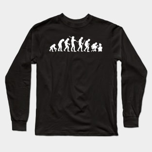 Evolution Of Man To Computer Gamer Long Sleeve T-Shirt